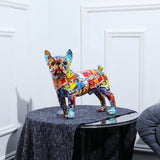 Nordic Resin Bulldog Sculpture Figurine Statue Living Room Bedroom Desktop A