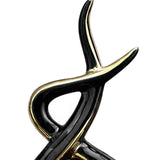 Maxbell Ceramics Figurine Statue Electroplating Livingroom Bedroom Desktop Ornament Black L