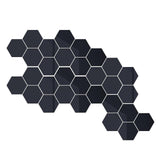 30Pcs Mirror Hexagon Vinyl Wall Sticker Decal Home Decor Black 80x70x40mm