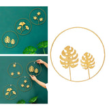 Golden Leaf Shape Wall Hanging Ornament Art Home Decor Monstera