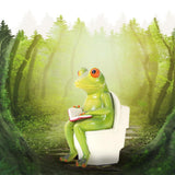 Resin Frog Figurines Statue Sculpture Ornament Home Office Desk 5x8.5x11CM