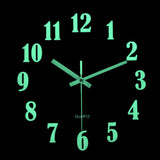 12'' Luminous Wall Clock Silent Quartz Bedroom Night Clock Classic Numerals