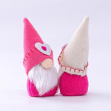 Valentine's Day Christmas Santa Gnomes Plush Tomte Doll Home Gift White