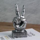 Resin Hand Gesture Sculpture Ornament Figurine Statue Office Desktop Decor B