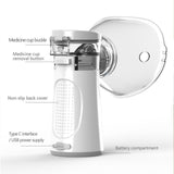 Maxbell Portable Handheld Nebulizer Inhaler Atomizer Vaporizer for Kid Adult Blue