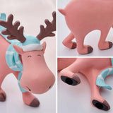 Cute Deer Figurine Statue Elk Animal Sculpture Craft Home Decorations Pink 1