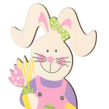 Cute Tabletop Wooden Easter Bunny Ornament Toys Gifts for Inside Style 1