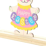 Cute Tabletop Wooden Easter Bunny Ornament Toys Gifts for Inside Style 4