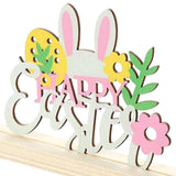 Cute Tabletop Wooden Easter Bunny Ornament Toys Gifts for Inside Style 9