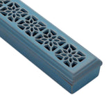 Incense Holder Coffin Burner Box Incense Stick Holder Decor Blue