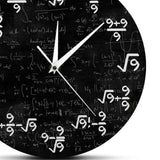 Modern Wall Clock Math Equation Clocks 9's Formulas Mathematical Art 12 inch