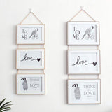 3x 4x6 inch / 5x7 inch Picture Frames for Wall Hanging 6 inch wood color