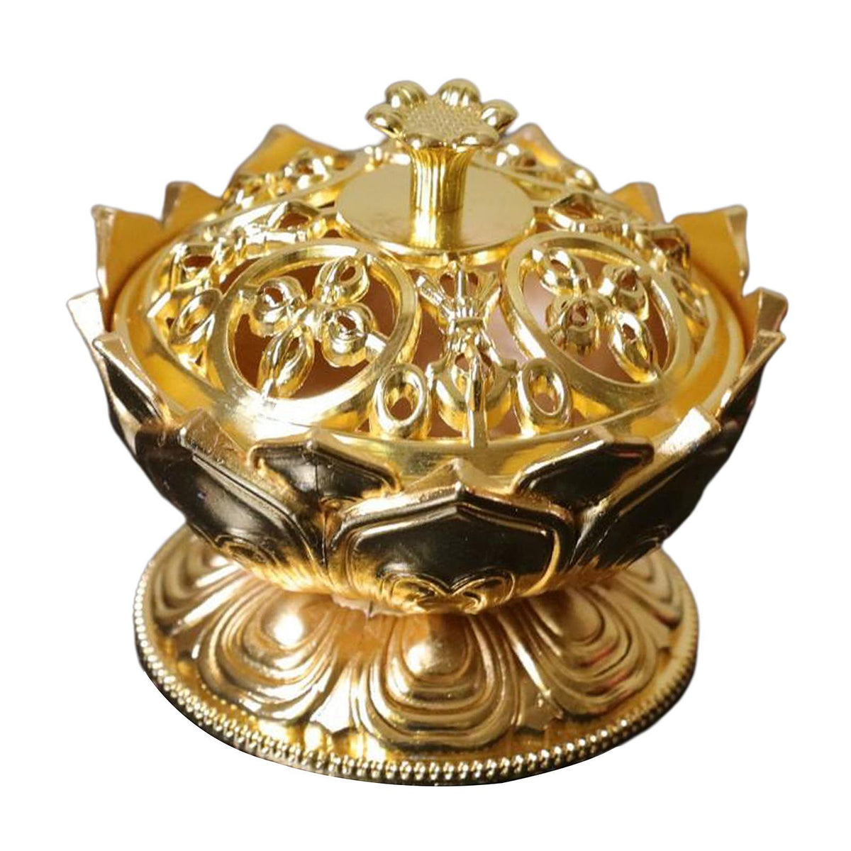 Incense Burners Holder Censer Buddhism Study Yoga Studio Decor Style2 Gold