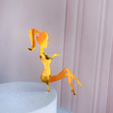 Maxbell  DIY High Heel Girl Lady Silhouette Wedding Birthday Cake Topper Golden