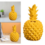 Pineapple Shaped Piggy Can Home Decoration Craft Gift Money Cash Box Yellow