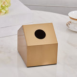 Luxury Gold Tissue Box Cover Napkin Paper Holder Case dresser Home Decor 11x11x13cm