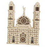 DIY Wooden EID Mubarak Islam Ramadan Palace Calendar with Light Style 02