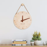 12 Wood Hanging Wall Clock Wooden Face for the Living Room Style 5"