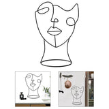 Human Face Figurines Statues Caps Sun Hats Rack for Living Room 19x14x27cm