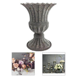 Maxbell  Retro Metal Iron Decorative Flowerpot Floral Dried Flower Vase Grey