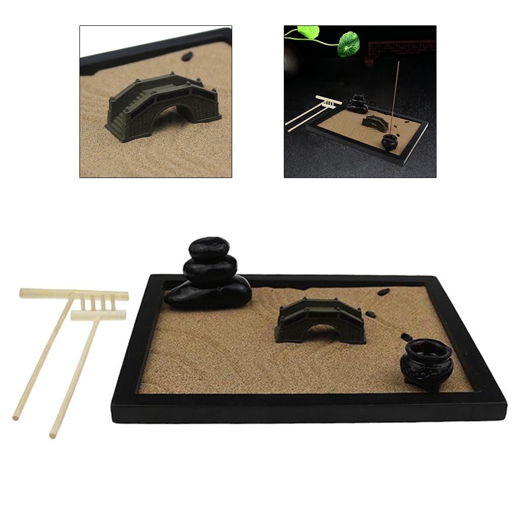 Mini Zen Garden Set with Free Rake Zen Garden Drawing Desktop Rock Sand Set