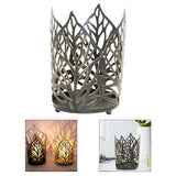 Candle Holder Lantern 11.5x15cm Tealight Stand Centerpiece Ornament Black