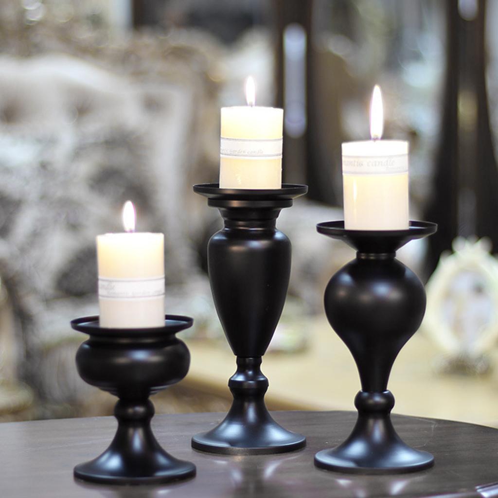 Rustic Shabby Chic Pillar Candle Holder CandleStick Stand for Home 9x20CM