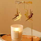 Candle Holder -Rotating Spinning Tea Light Holder Stand Elf