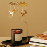 Candle Holder -Rotating Spinning Tea Light Holder Stand Horse