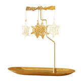 Candle Holder -Rotating Spinning Tea Light Holder Stand Snowflake