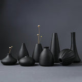 Maxbell  Minimalism Ceramic Flower Vase Sculpture Centerpieces Office Living Room D