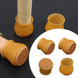 Silicone Chair Leg Protector Cap Pad Table Furniture Feet Wood Floor Brown