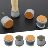 Silicone Chair Leg Protector Cap Pad Table Furniture Feet Wood Floor Gray