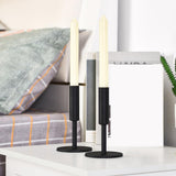 Black Taper Candle Holders Single-head Candlestick Holder Home Table Decor