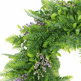 Artificial Greenery Wreath Fake Green Leaves Lavender Garland All Seasons