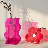 Maxbell  Flower Vase Modern Floral Decor Workshop Planter Home Office Vase Pink