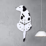 Cartoon Acrylic Swing Quartz Wall Clock Dog Tail Kids Room Nursery Decor A