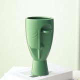Maxbell  Modern Human Body Face Art Vase Ceramic Art Plant Flower Pot Home Green