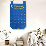 Hanging Eid Mubarak Advent Calendar 30days Muslim Countdown Decor Blue