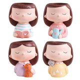 Maxbell Mini Modern Flower Pots Creative Flowerpot for Bonsai Pots Decoration Cactus A