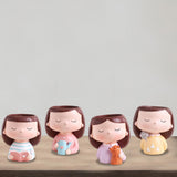 Maxbell Mini Modern Flower Pots Creative Flowerpot for Bonsai Pots Decoration Cactus A