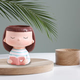 Maxbell Mini Modern Flower Pots Creative Flowerpot for Bonsai Pots Decoration Cactus A