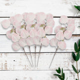 5Pcs Artificial Leaves Stems Branches Bedroom Wedding Party Decoration White