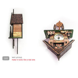 Retro Cuckoo Wall Clock Creative Wooden Clock Home Living Room Bedroom Decor