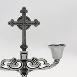 Retro European Candle Stick Holder Elegant 2-Head Candelabra Stand Silver