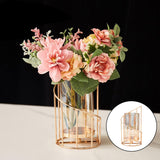 Candle Holder Artificial Flower Vase Candlestick Centerpiece Ornament L