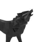 Nordic Wolf Figure Wild Animal Model Crafts for Home Office Decor Black