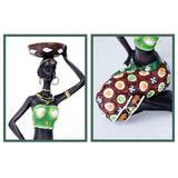 2Pcs African Figure Candle Holder Figurine Statue Candleholder Centerpieces