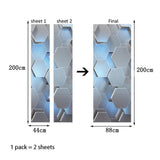 Maxbell 3D Door Stickers Mural Self Adhesive Wallpaper PVC Removable Wall Decals M