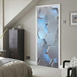 Maxbell 3D Door Stickers Mural Self Adhesive Wallpaper PVC Removable Wall Decals M